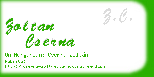 zoltan cserna business card