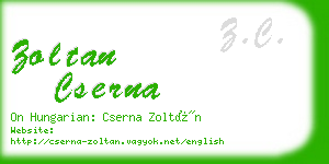 zoltan cserna business card